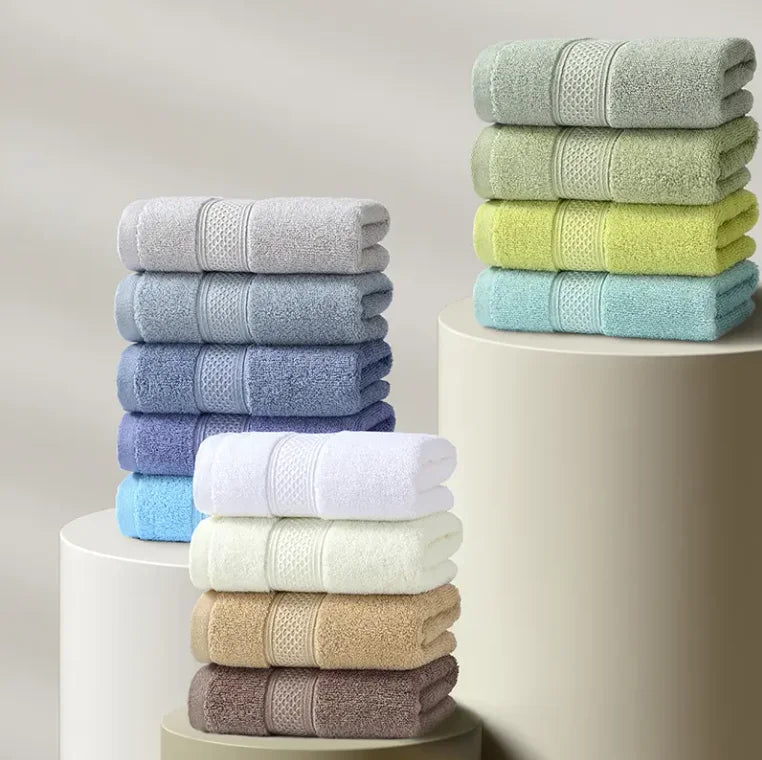 Thick Cotton Face and Hand Towel Set 5 Pieces