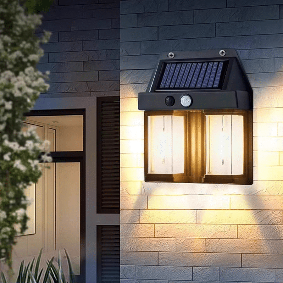 Outdoor Solar Induction Warm Light Wall Lamp
