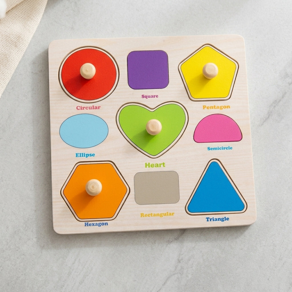 Wooden Shape Match Board