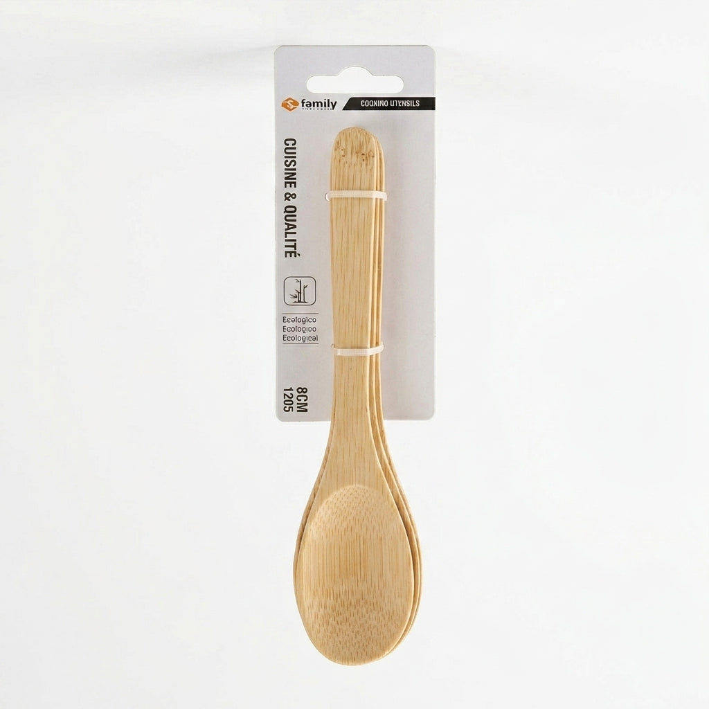 30cm Long Handle Bamboo Soup Spoon