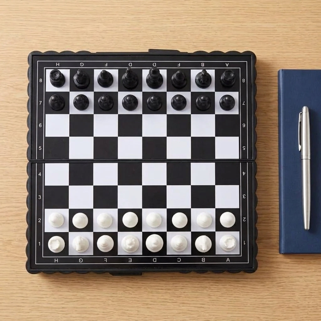 Kids Mini Magnetic Folding Travel Chess Board Game Toy