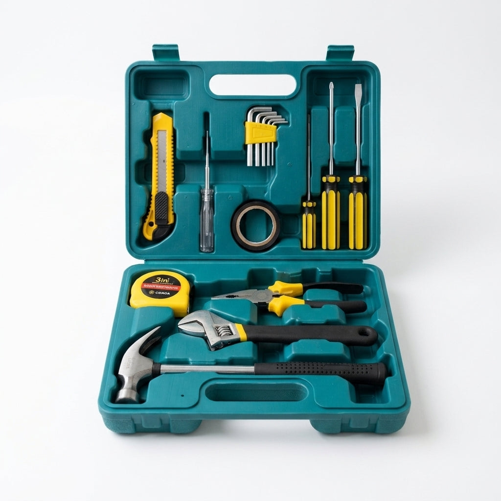 16-Piece Hand Tool Set with Carry Case for DIY
