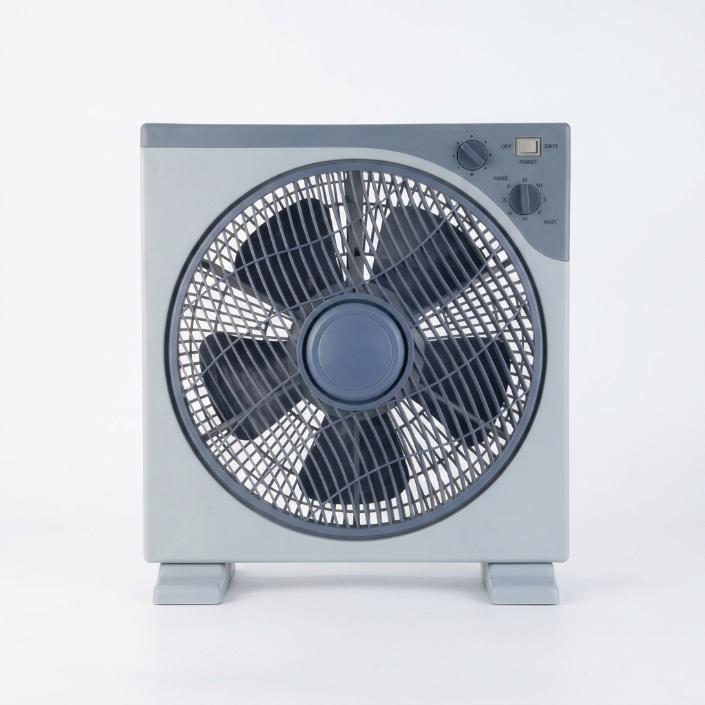30.5cm Oscillating Box Fan with Timer and 3 Speeds