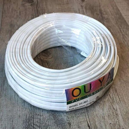 100m 3x2.5mm Flat Electrical Cable White