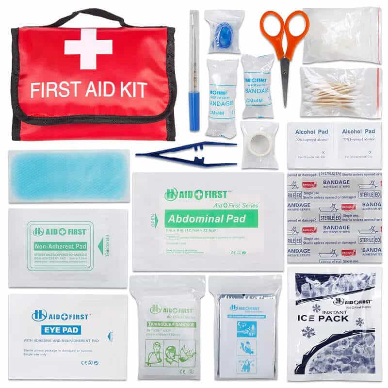 Portable Foldable First Aid Kit Bag with Supplies