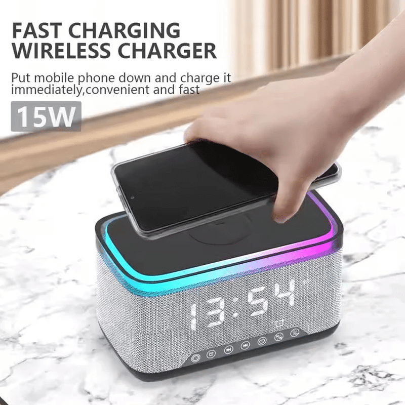 Smart Multifunction Alarm Clock with Bluetooth Speaker