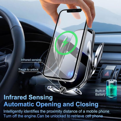 15W Fast Wireless Charging Auto Clamping Car Cell Phone Holder