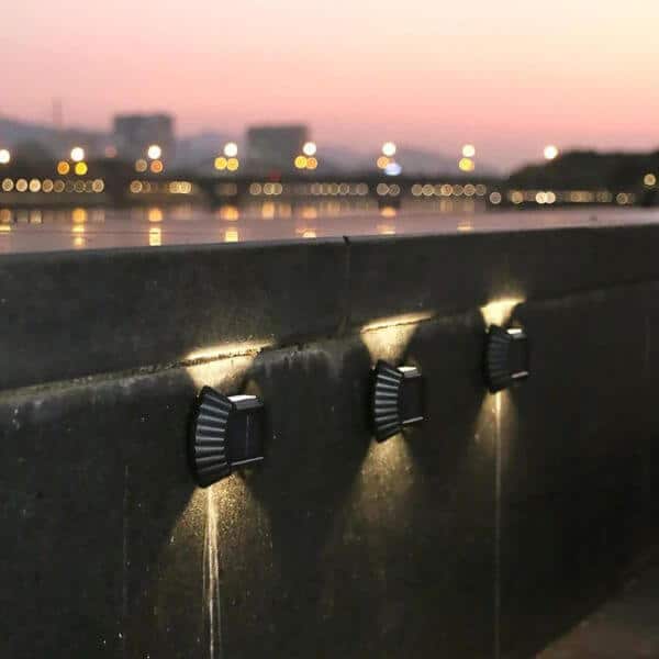 4-Pack Waterproof Solar LED Wall Lights