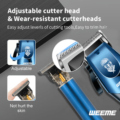 Men's 4-Piece Electric Hair Clipper and Shaver Grooming Set