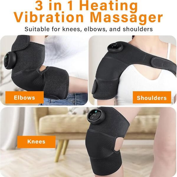 Cordless Heating Knee Massager with Vibration Therapy