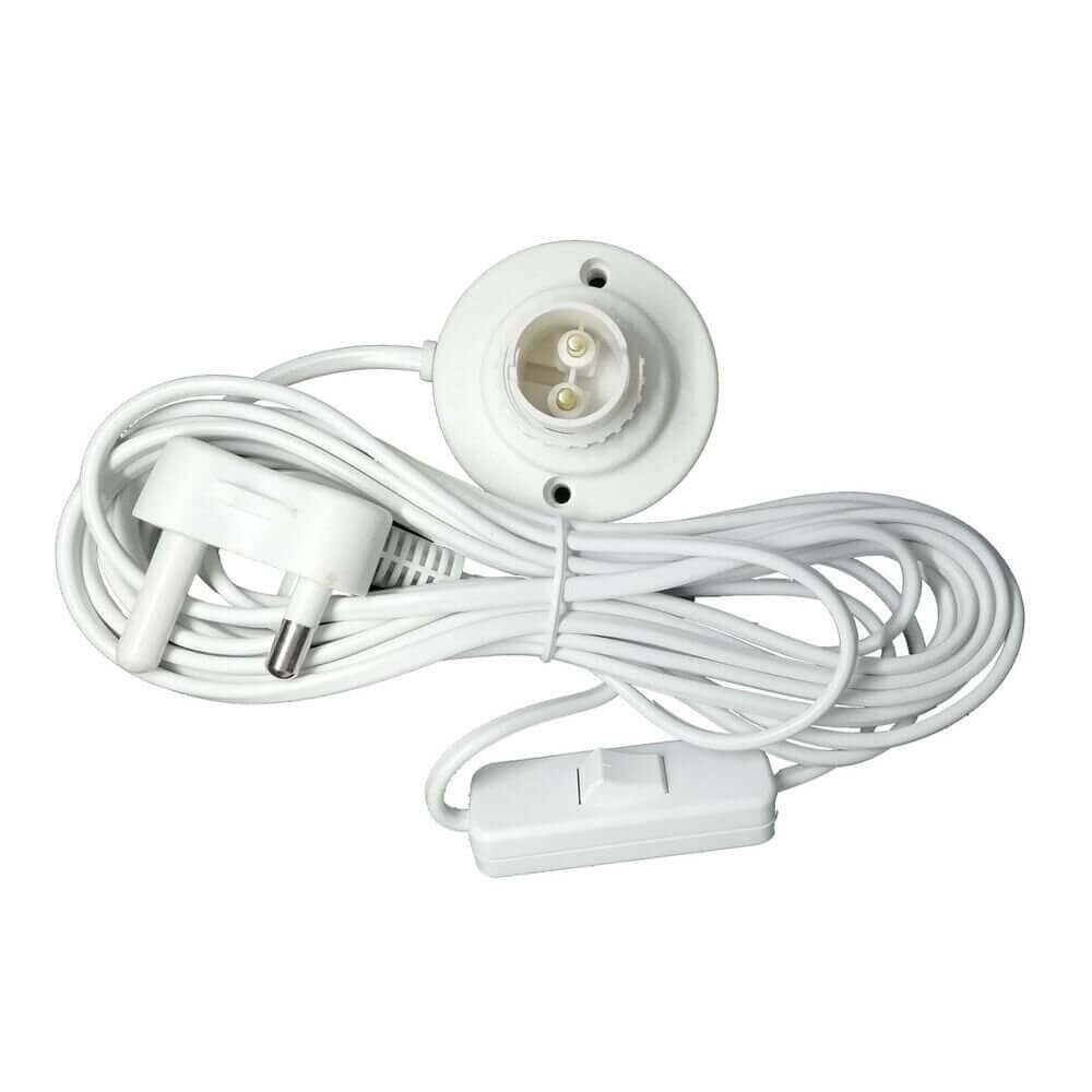 10m E27 Lamp Extension Cord with Switch