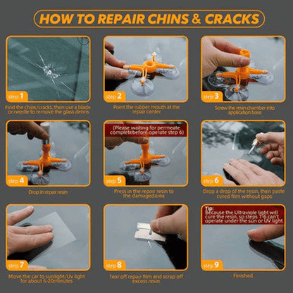 DIY Windshield Crack and Chip Repair Kit