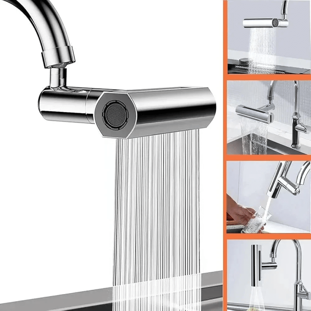 360-Degree Waterfall Kitchen Faucet Extension Aerator
