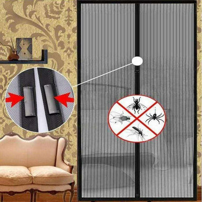 Magnetic Window and Door Screen Mesh with 18 Magnets
