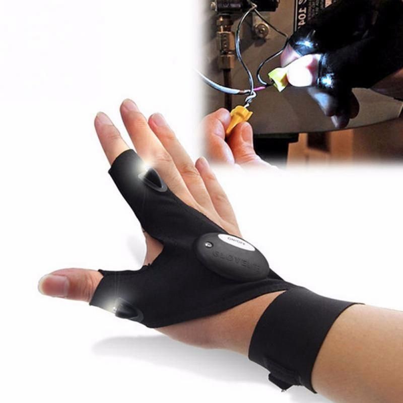 LED Summer Half-Finger Work & Outdoor Gloves