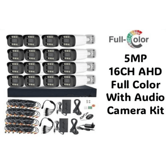 5MP 16-Channel Full Color Audio CCTV Camera Kit