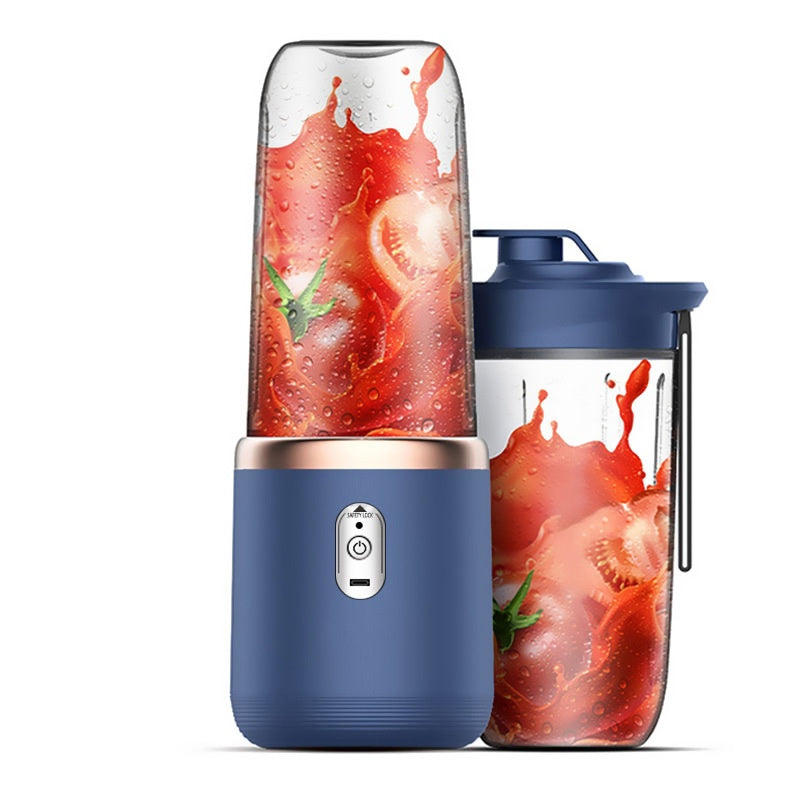 Portable 2-in-1 Rechargeable Blender and Juicer with Dual Cups