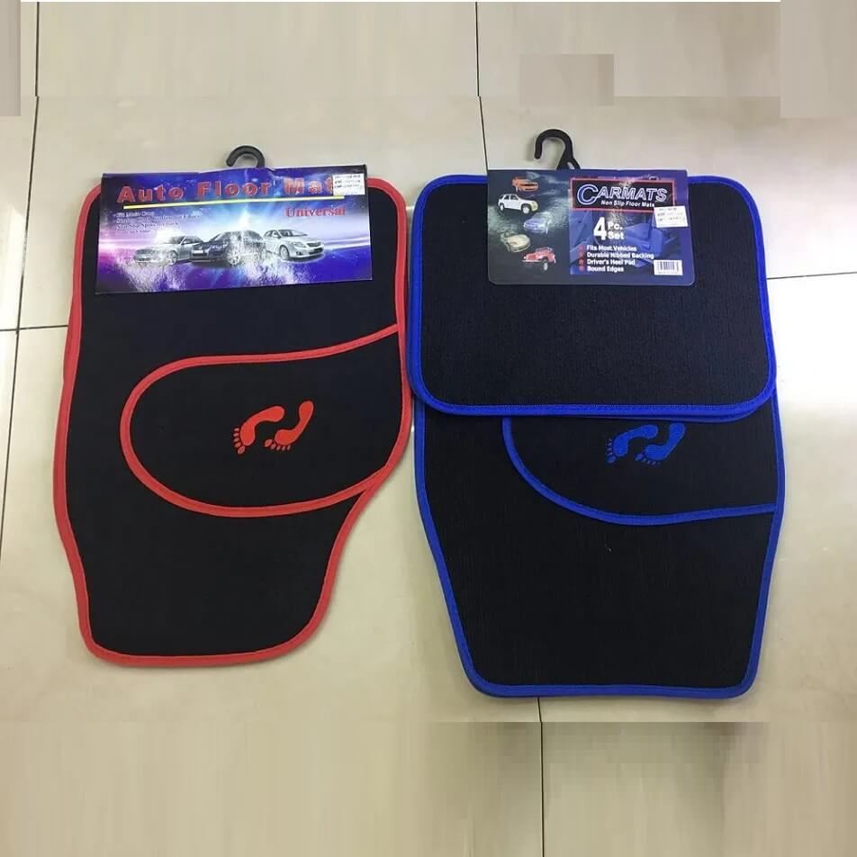 4-Piece Anti-Slip Universal Carpet Car Floor Mat Set