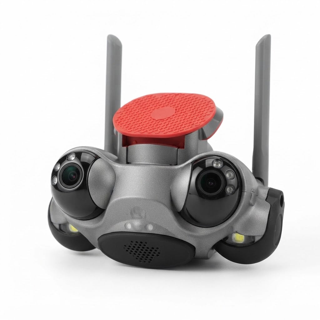 4-Lens PTZ Wi-Fi Security Camera Unit