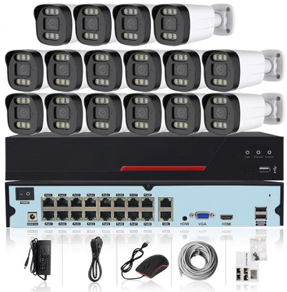 3MP 16-Channel NVR PoE Security Camera Kit
