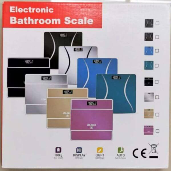 Rechargeable Digital Bathroom Body Weighing Scale