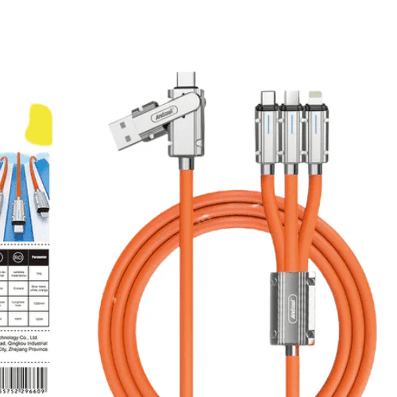 120W Ultra-Fast 3-in-1 Charging Cable