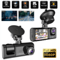 Three-Way DVR Dash Camera Front Rear and Interior Car Recorder