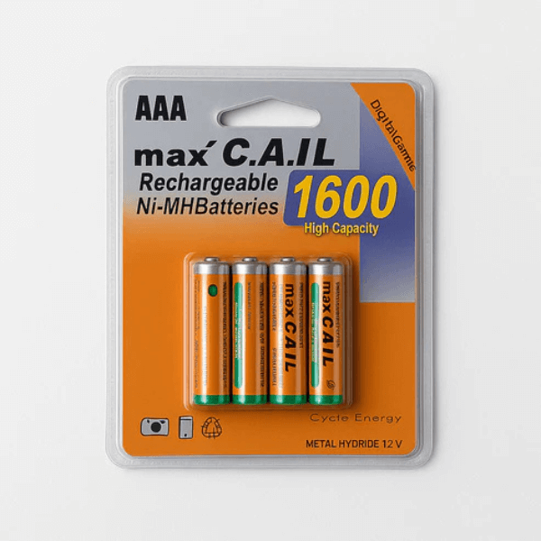 AAA 1600mAh 1.2V Rechargeable Ni-MH Batteries