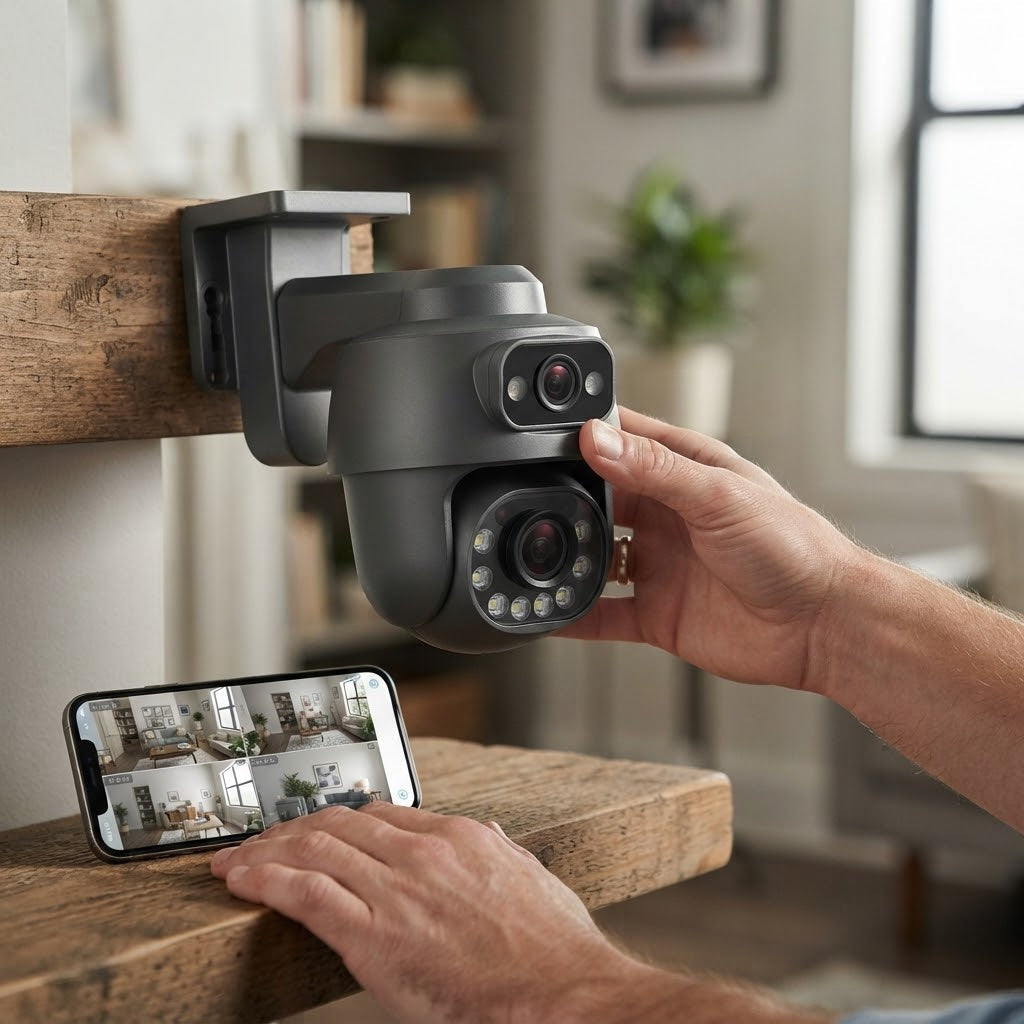 Outdoor Dual-Lens PTZ Security Camera