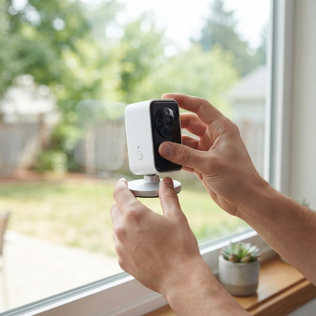 3MP 2K Wireless Window Security Camera