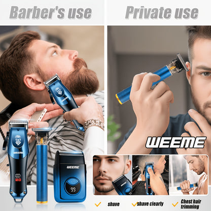 Men's 4-Piece Electric Hair Clipper and Shaver Grooming Set