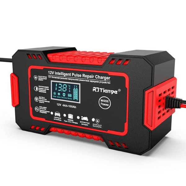 Smart LCD Display 12V 6A Car Battery Charger