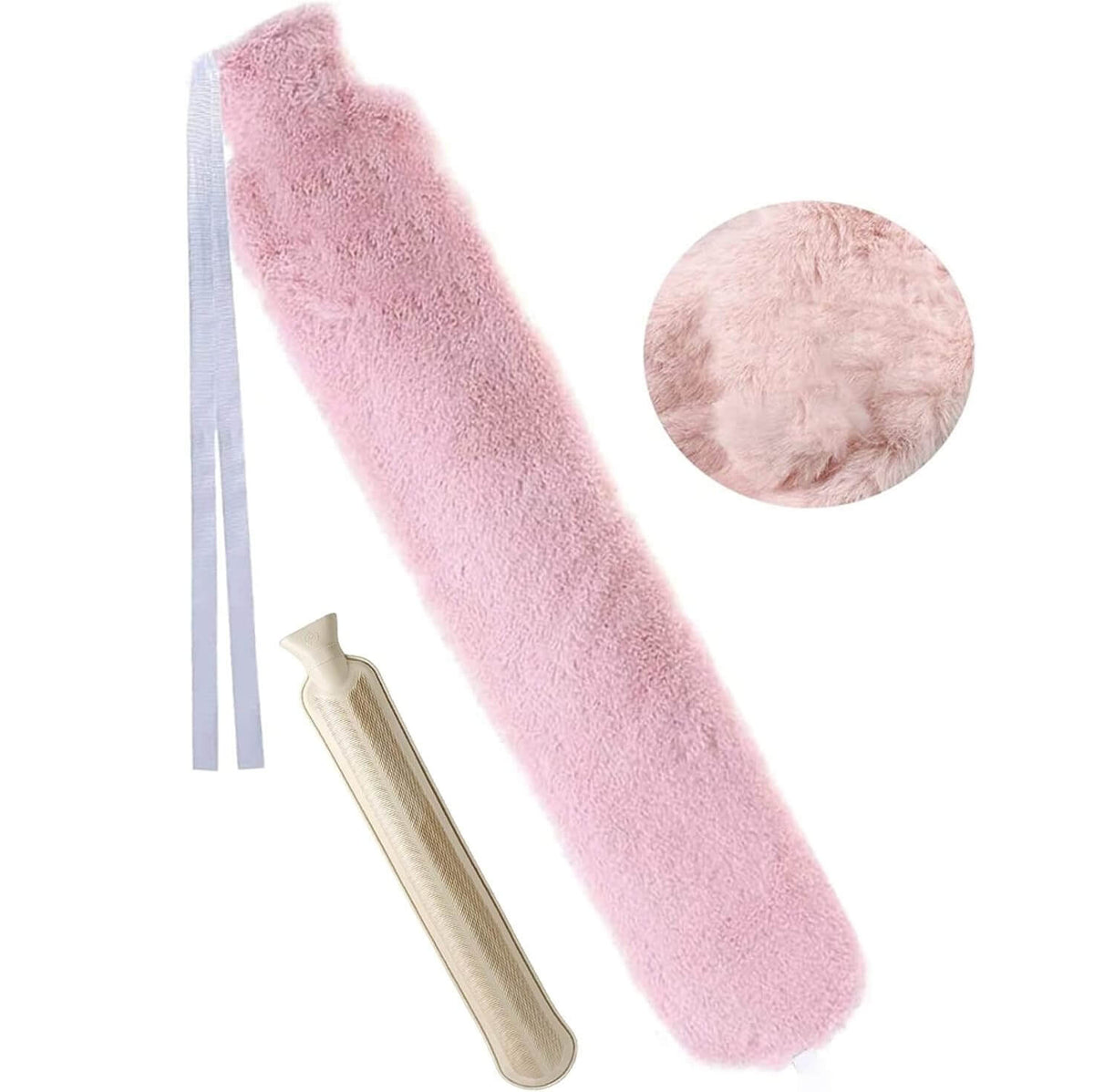 2L Extra Long Hot Water Bottle with Plush Cover