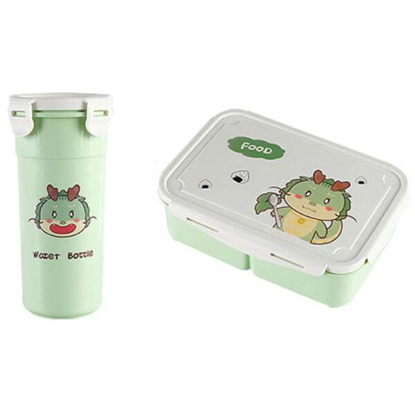 Kids Cartoon Plastic Bento Lunch Box Set