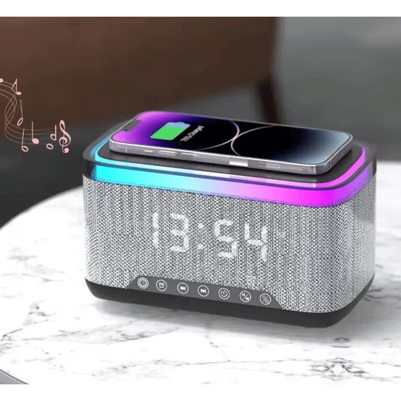 Smart Multifunction Alarm Clock with Bluetooth Speaker