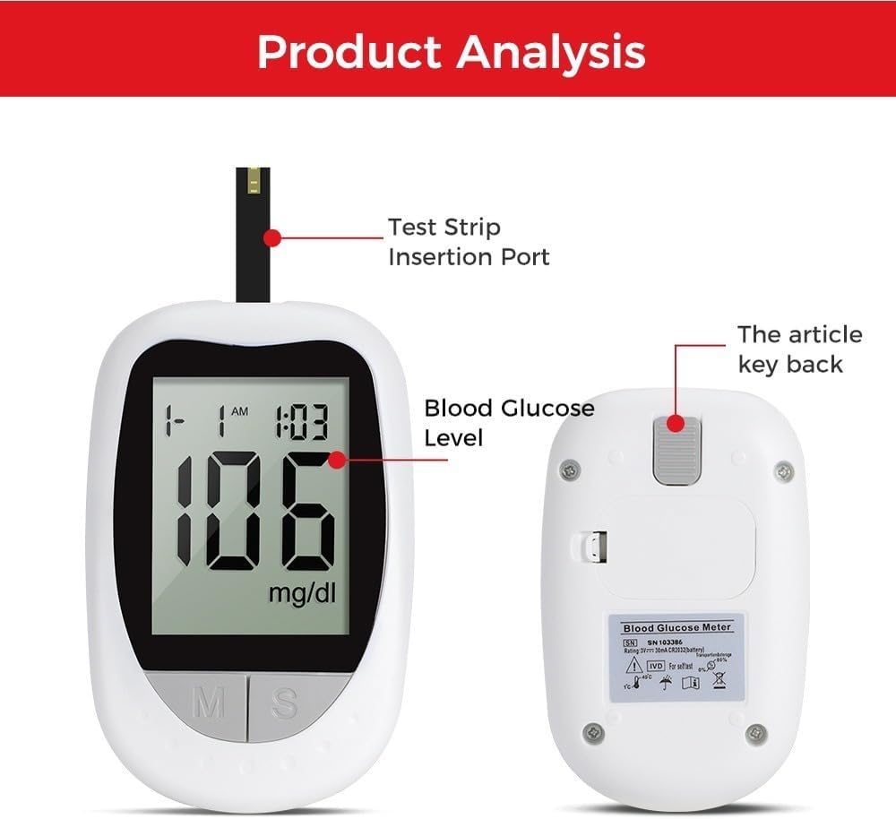 Blood Glucose Monitor Kit with Digital Display