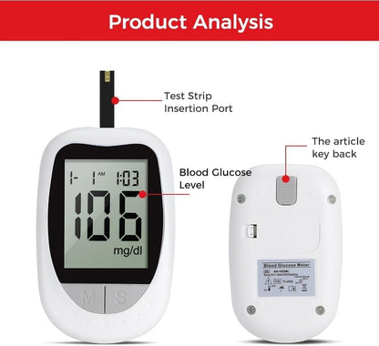 Blood Glucose Monitor Kit with Digital Display
