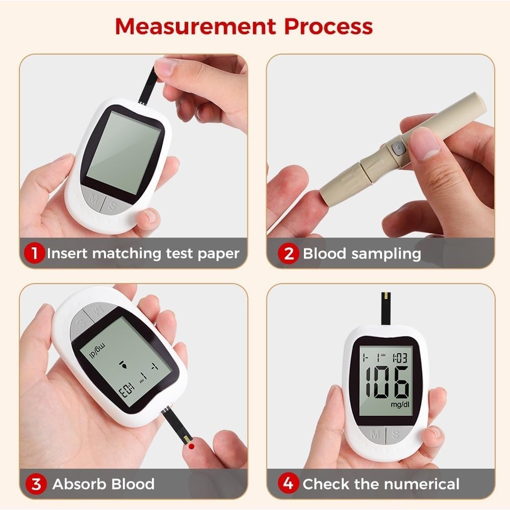 Blood Glucose Monitor Kit with Digital Display