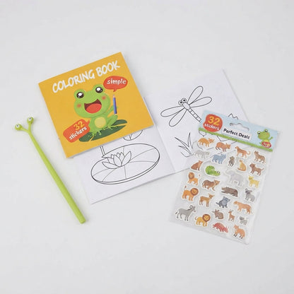 Kids Creative Colouring Book with Stickers Set