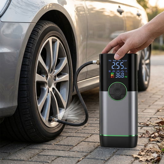 150PSI Dual-Screen Portable Air Compressor for Tires and Inflatables