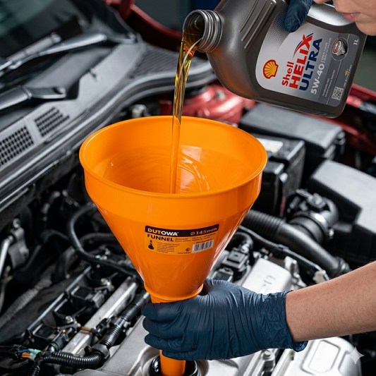 250mm Heavy Duty Plastic Funnel for Automotive Maintenance