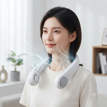 Portable USB Rechargeable Neck Air Cooler Fan