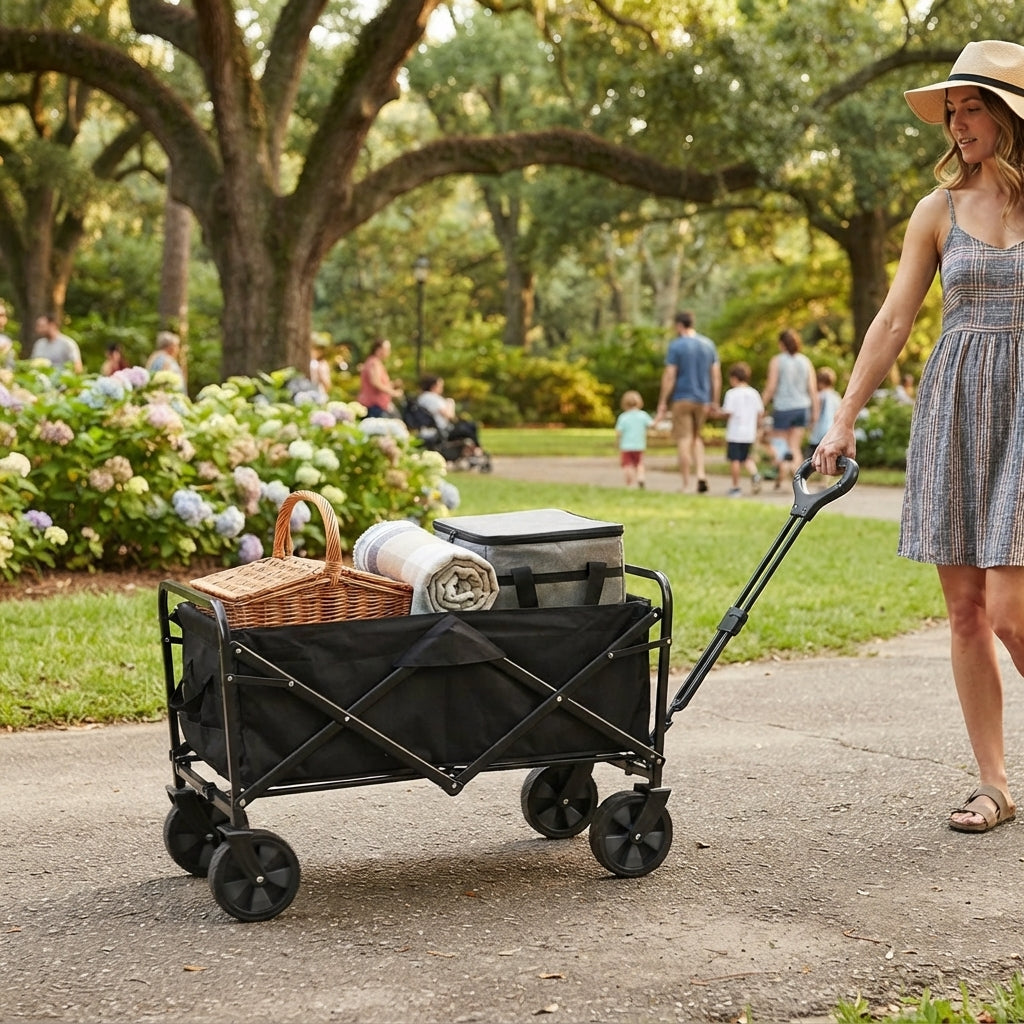 Large Capacity Folding Outdoor Wagon Trolley