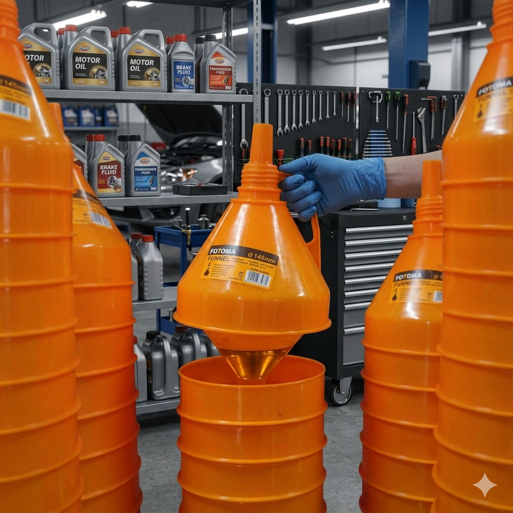 250mm Heavy Duty Plastic Funnel for Automotive Maintenance