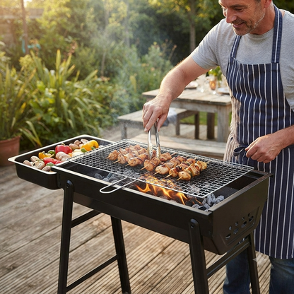 Portable Foldable Charcoal Barbecue Grill 60cm