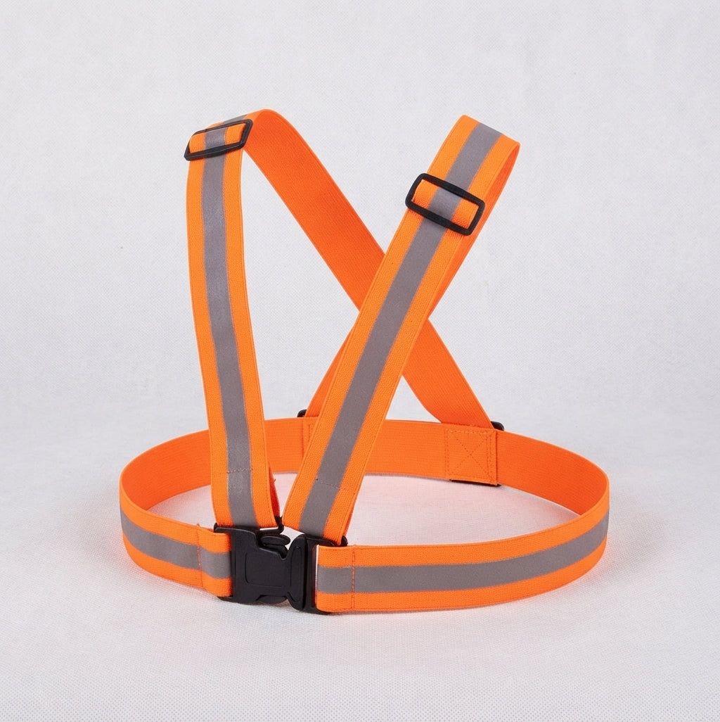 Adjustable High-Visibility Reflective Body Belt and Armband Set