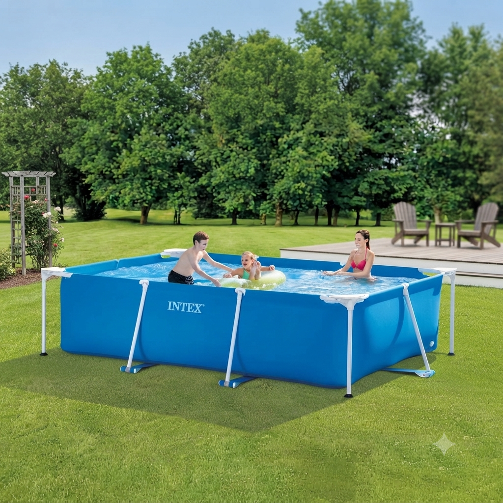 Rectangular Frame Above-Ground Pool 300x200x75cm