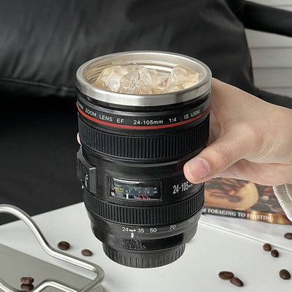 Camera Lens Travel Mug with Lid
