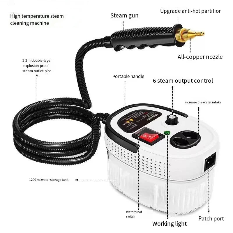 High Temperature 2500W Steam Cleaning Machine