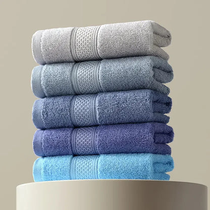 Thick Cotton Face and Hand Towel Set 5 Pieces